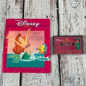 Vintage 1988 Ariel Little Mermaid Cassette Tape & Book Read Along Stories